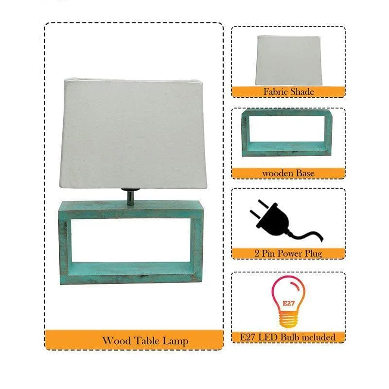 Isadora Fabric Table Lamp - Beige,Blue media 5