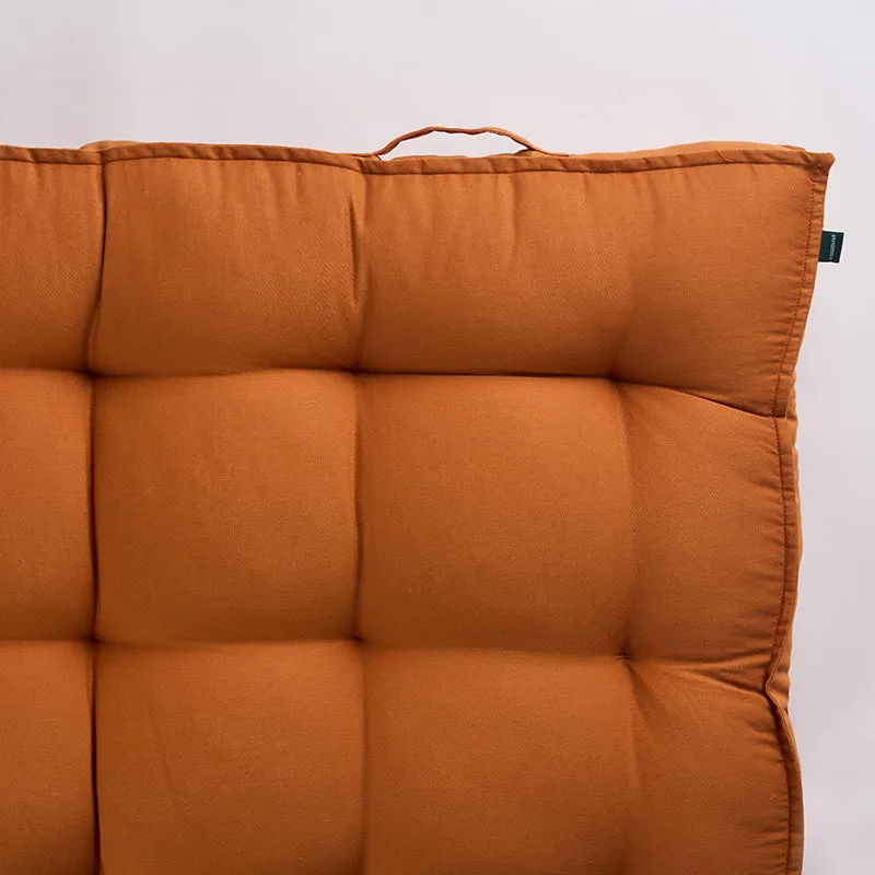Plushport Solid Cotton Floor Cushion - Brown media 4