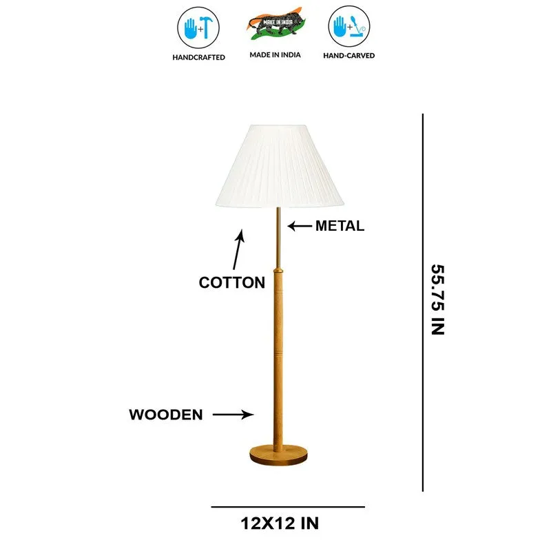 Sand Dune Wooden Floor Lamp - White media 8