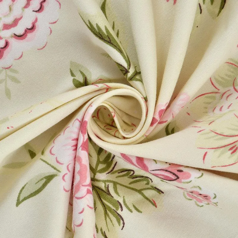 Korean Garden Floral Microfiber Bedsheet - 210 GSM media 4