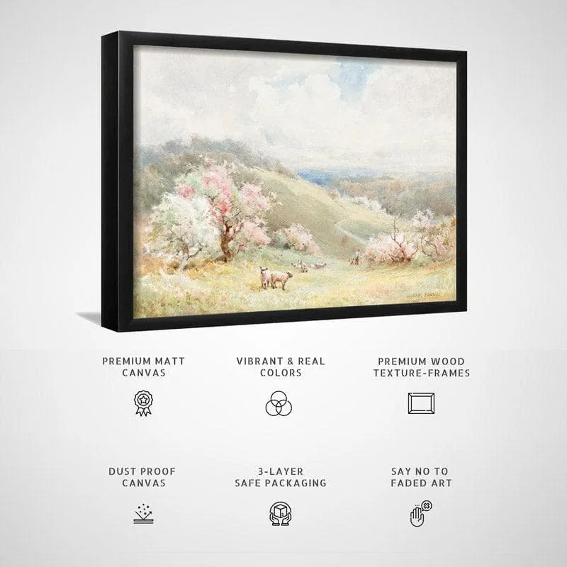 Spring Mist Canvas Wall Painting - Black Frame media 6