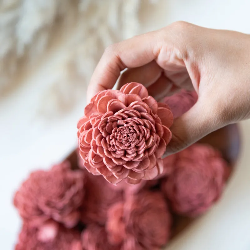 Estar Sola Wood Rose Flower (Rustic Pink) media 3
