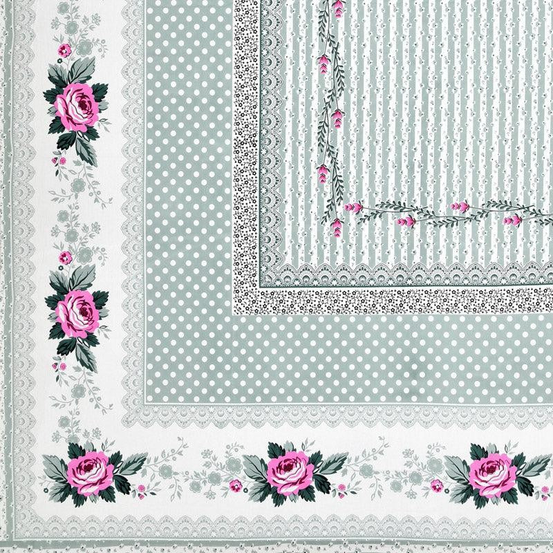 Kellan Floral Cotton Bedsheet (Green) - 180 TC media 4