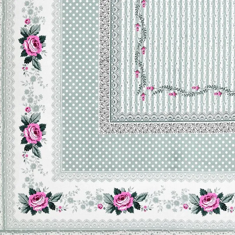 Kellan Floral Cotton Bedsheet (Green) - 180 TC media 4