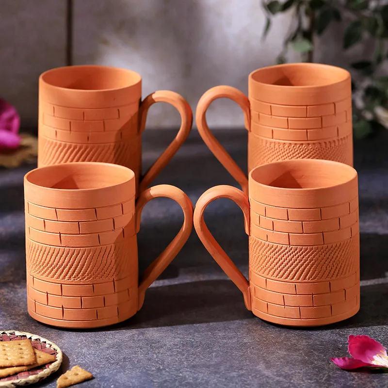 Smarana Terracotta Coffee Mug (400 mL Each) - Set of Four media 5