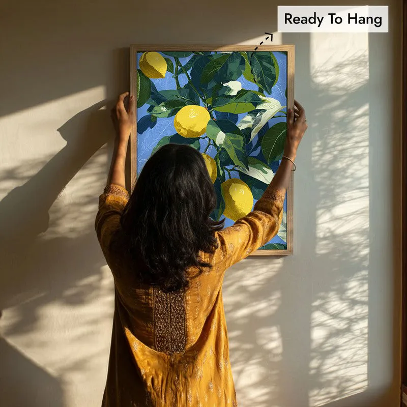 Tropical Vibes Canvas Wall Painting - Brown Frame media 8