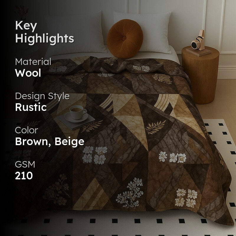 Cottage Flora Wool Blankets - 210 GSM media 2