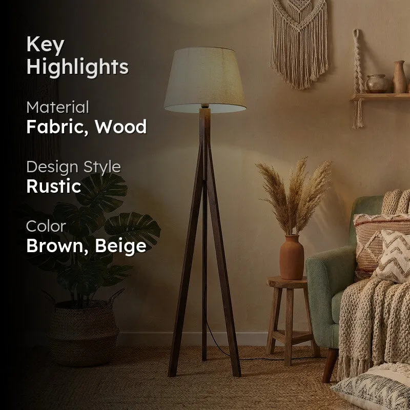 Orionis Tripod Floor Lamp with Fabric Shade media 2