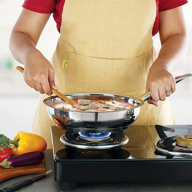 Nirlon Stainless Steel Frying Pan - 9 Inches media 9