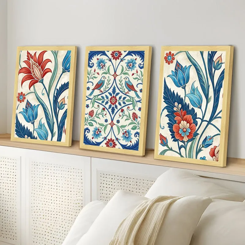 Floralux Wall Painting - Set Of Three media 4