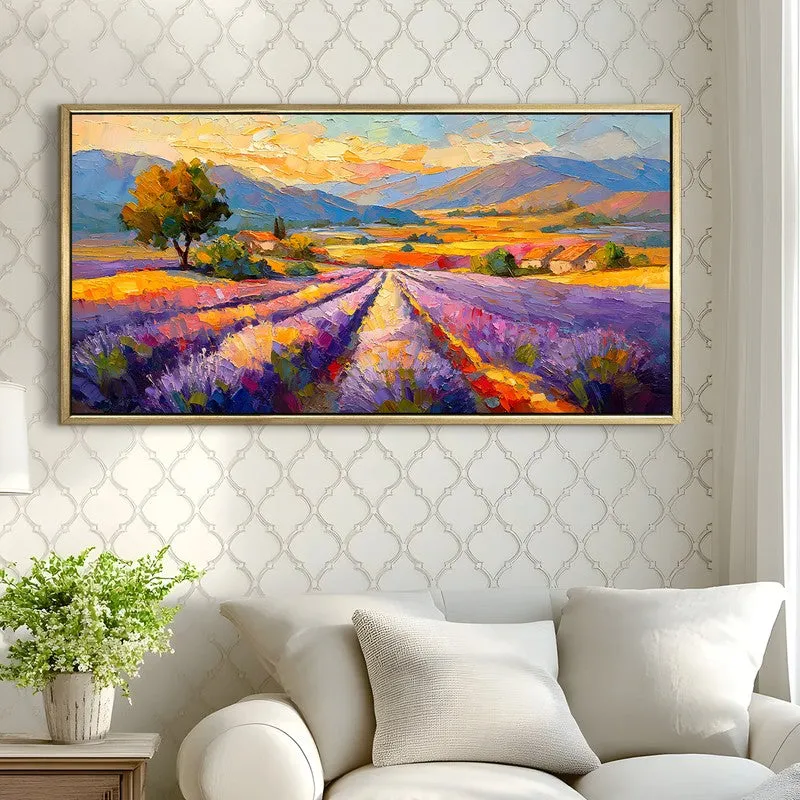 Violet Haze Canvas Wall Painting With Frame media 4