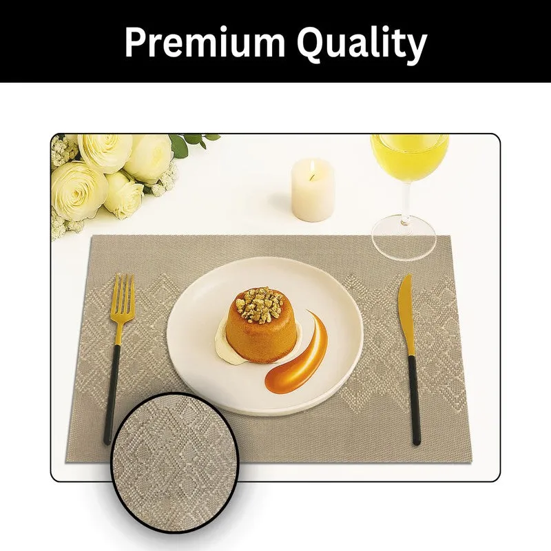 Averin Golden Rectangle PVC Table Mats - Set Of Four media 3