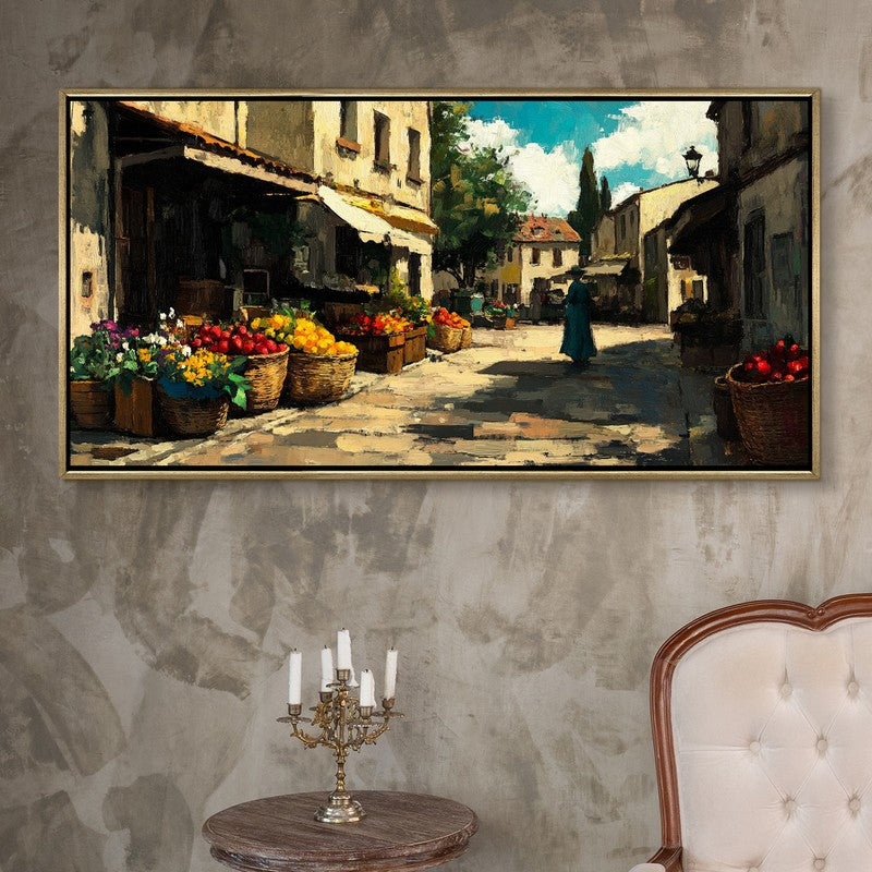 Mercanzia Canvas Wall Painting With Frame