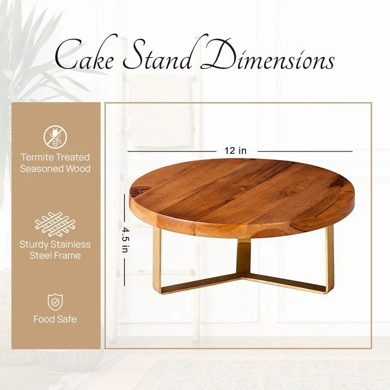 Tri-Star Cake Stand - Gold media 6