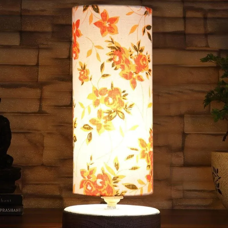 Papilon Cylindrical Fabric Table Lamp - Multicolor media 3