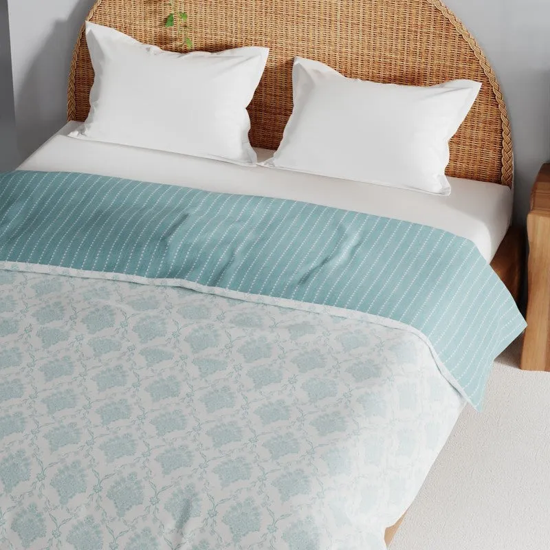 Grivor Cotton Dohar - Blue,White media 4