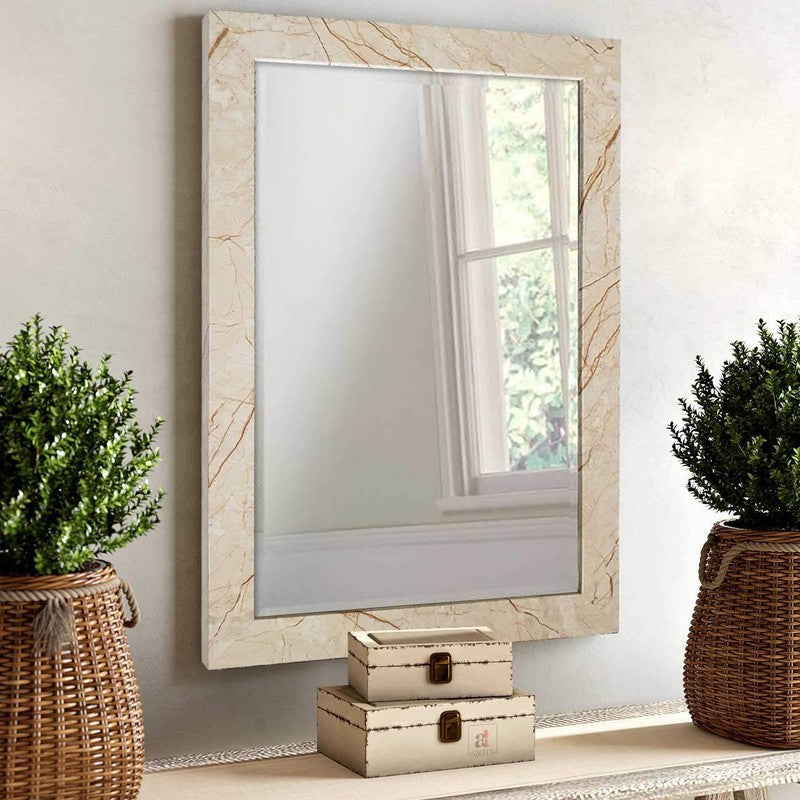 Virex Wall Mirror With Wooden Frame