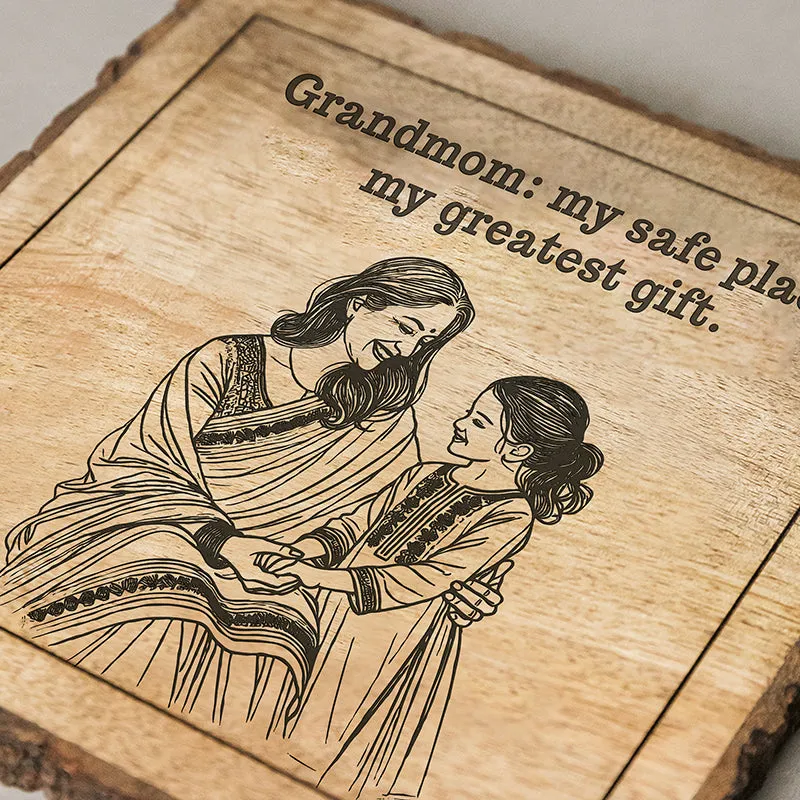Grand Mother: Greatest Gift Wood Showpiece - Square media 4