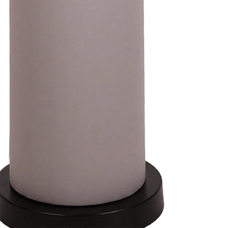Camia Wooden Tower Floor Lamp With Jute Shade - Grey media 4