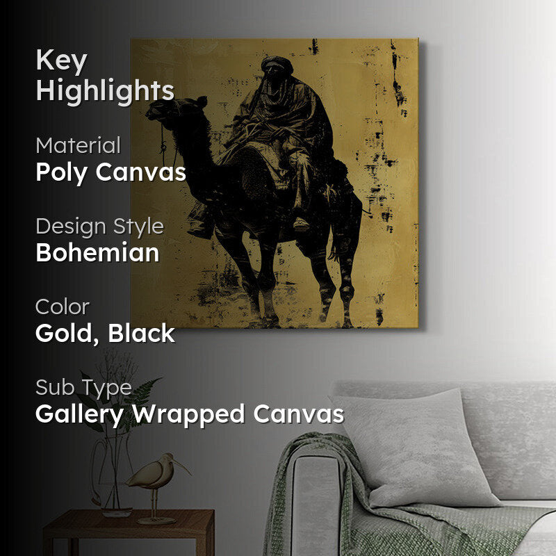 Camel Rider Poly Canvas Wall Painting media 2