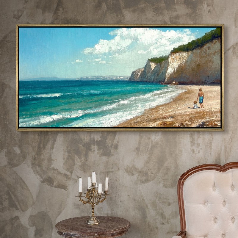 Wavecrest Canvas Wall Painting With Frame