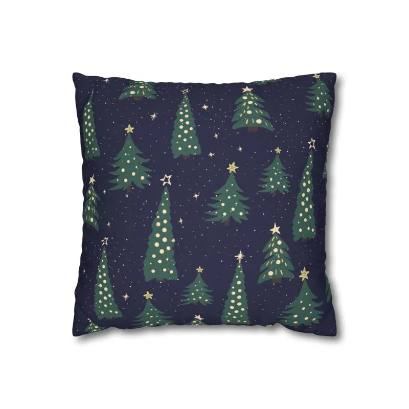 Starry Spruce Velvet Christmas Cushion Cover media 5