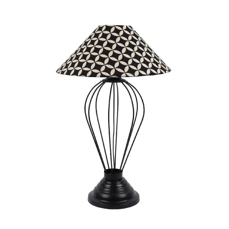 Tatania Maximus Fabric Table Lamp - Black,White media 4