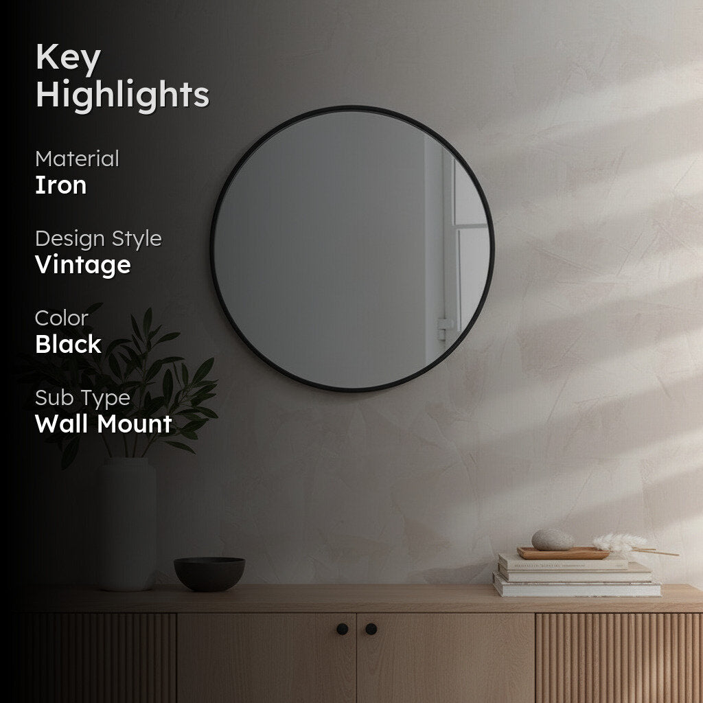Grendon Void Wall Mirror - Black media 2