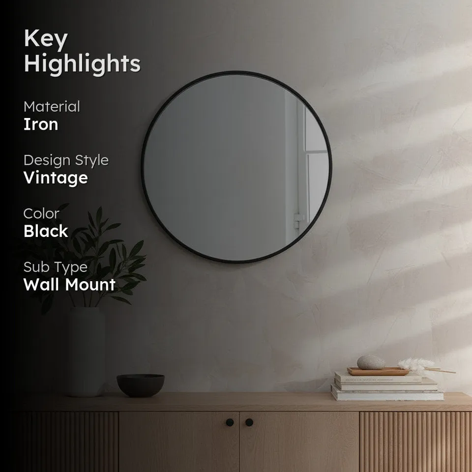 Grendon Void Wall Mirror - Black media 2
