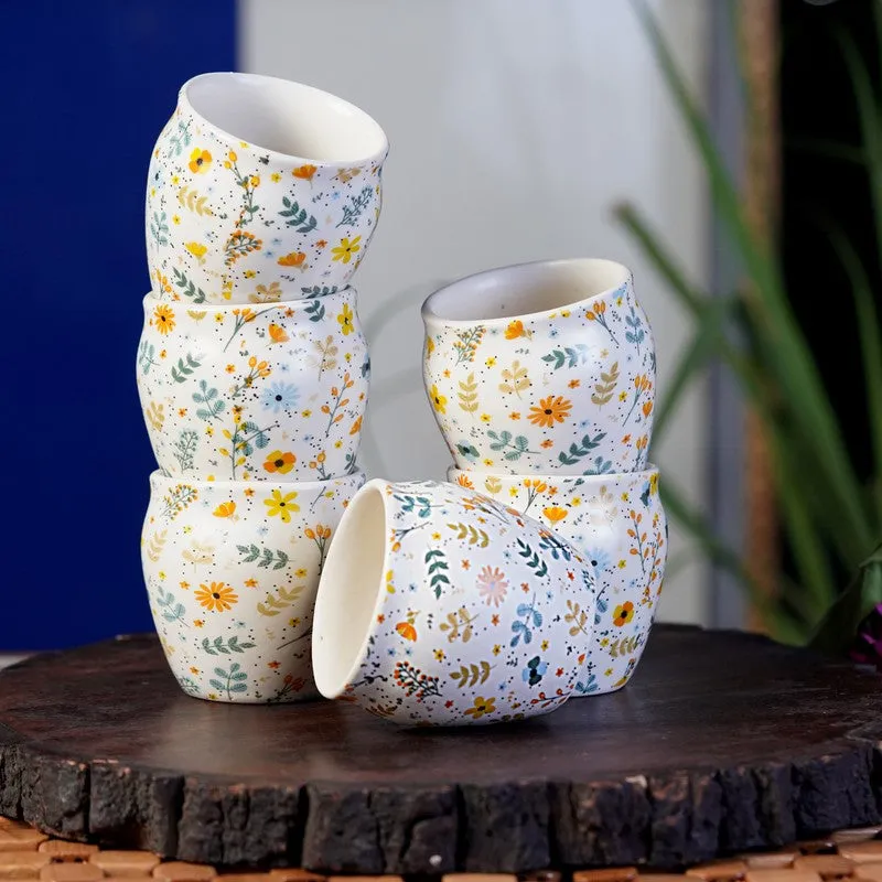 FloraSip Ceramic Kulhad ( 180 mL Each) - Set Of Six media 1