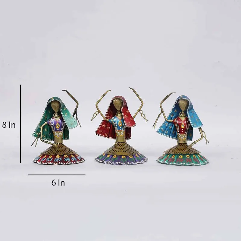 Dancing Ladies Ethnic Showpiece - Set Of Three media 7