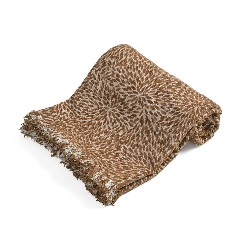 Daisytwist Abstract Cotton Throws - Brown media 4