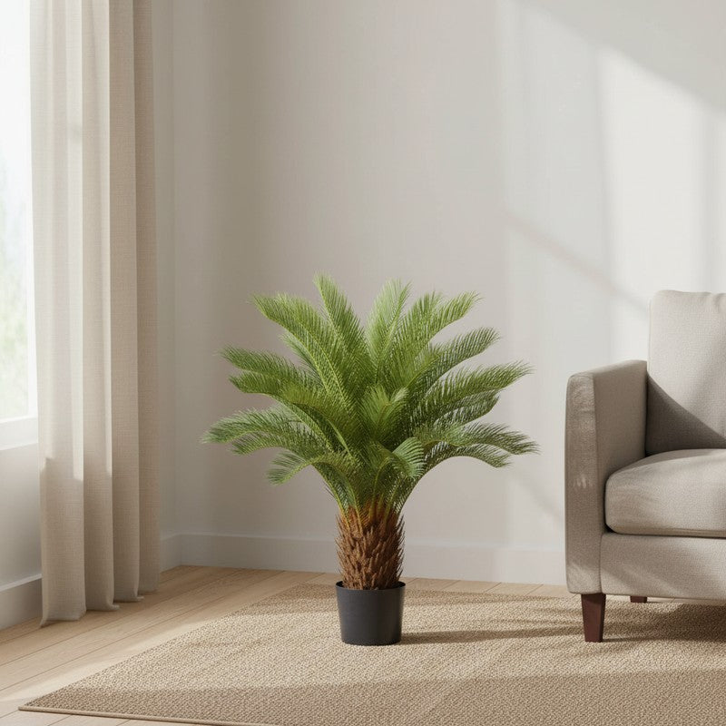 Botani Artificial Areca Plant With Black Plastic Pot - 3.1 Feet media 3