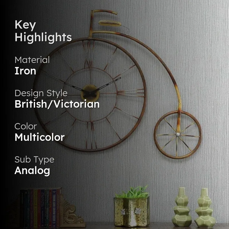 Vintage Pedal Wall Clock media 2