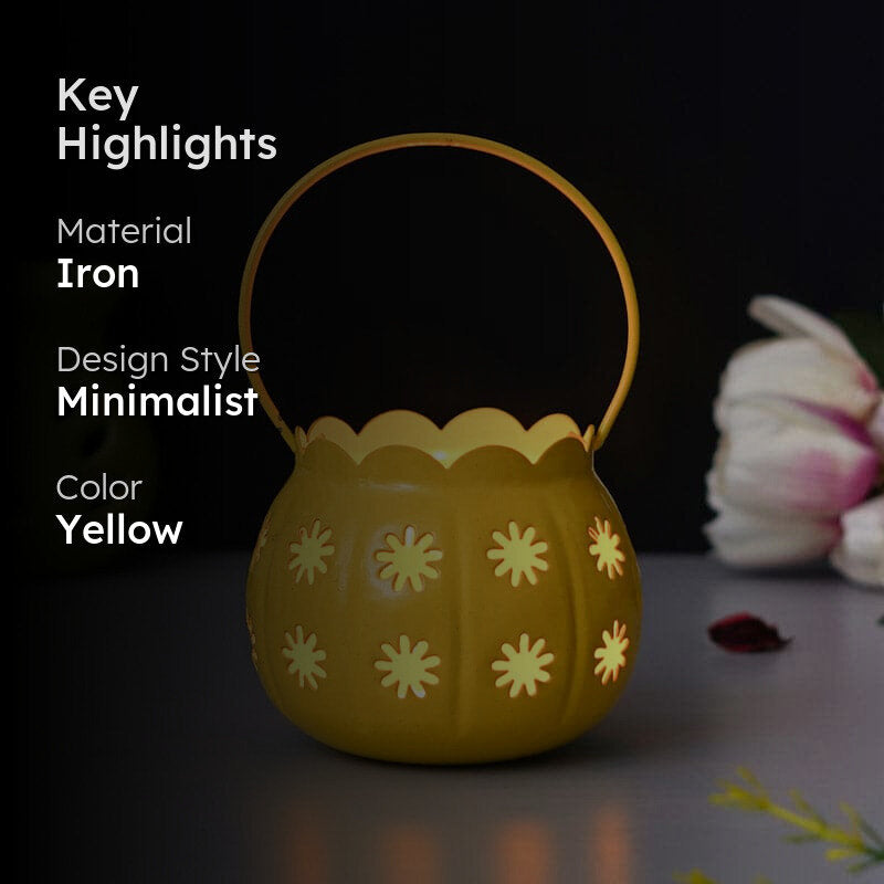 Nirvana Lantern Tealight Candle Holder - Yellow media 2