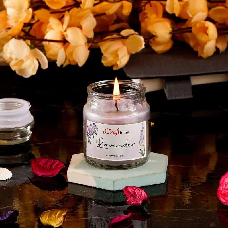 Nithya Lavender Scented Jar Candle media 2