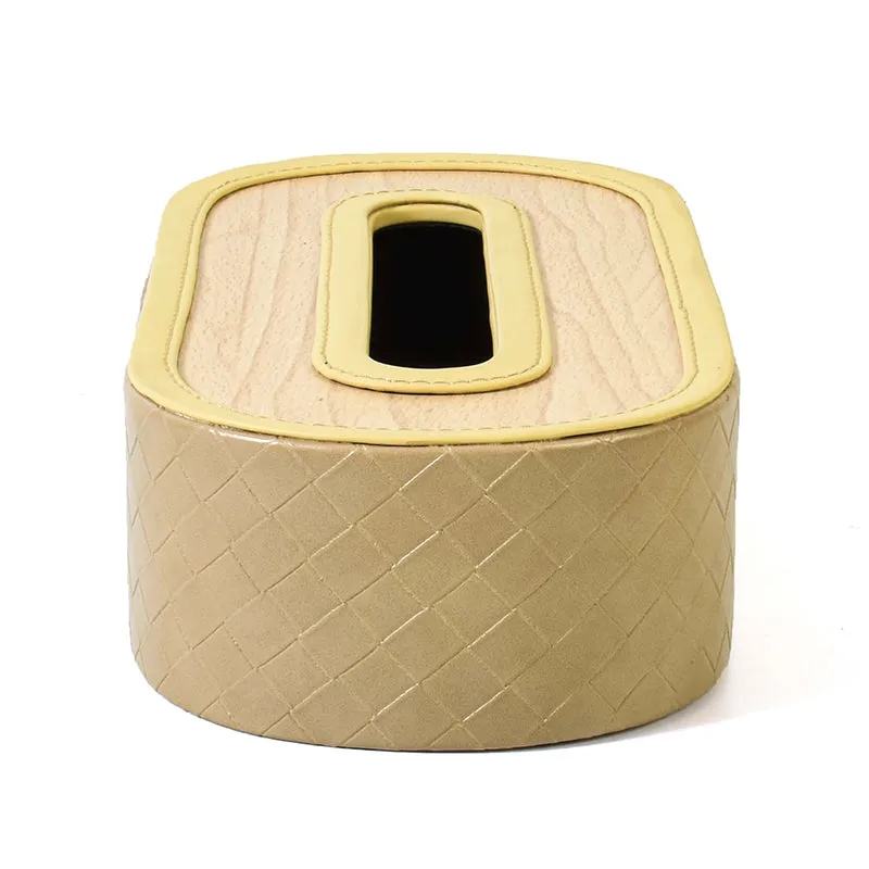 Tishue Curve Faux Leather Tissue Box - Ivory media 4