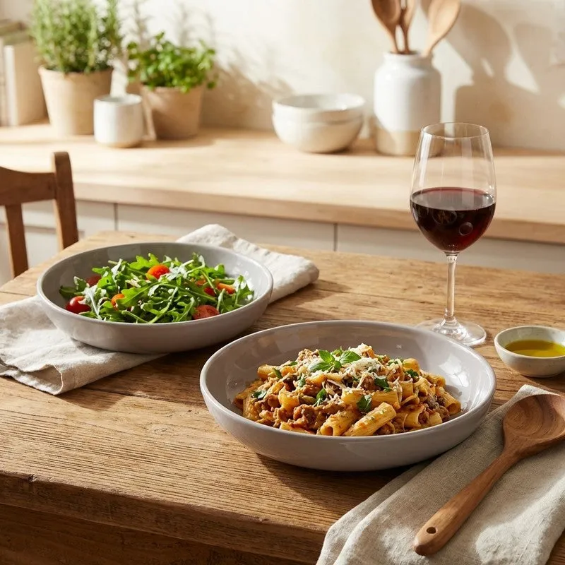 Ceramic Salad Bowls (Grey,300 mL Each) - Set Of Two media 1