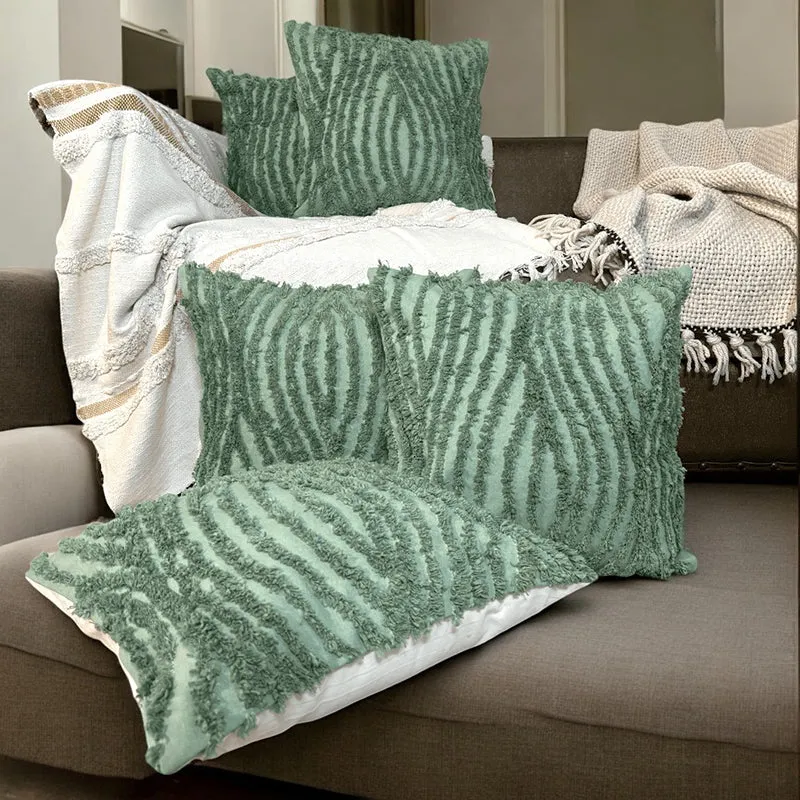 Sage Rest Tufted Cushion Cover Set - Set Of Five media 1