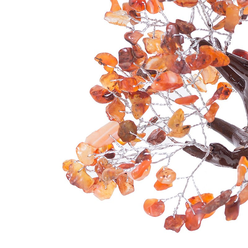 Agate Wish Tree Handcrafted Showpiece - Orange media 5
