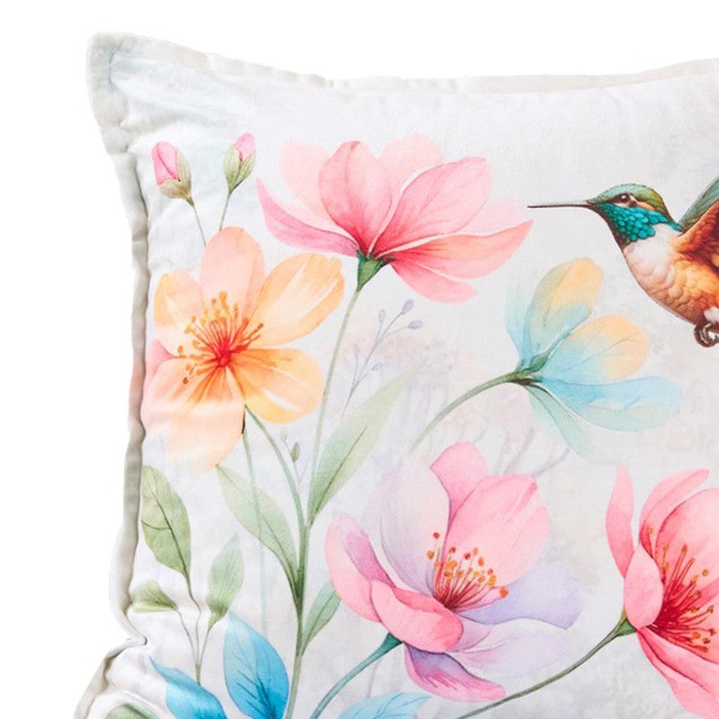 Sparrow Bloom Cotton Velvet Cushion media 4