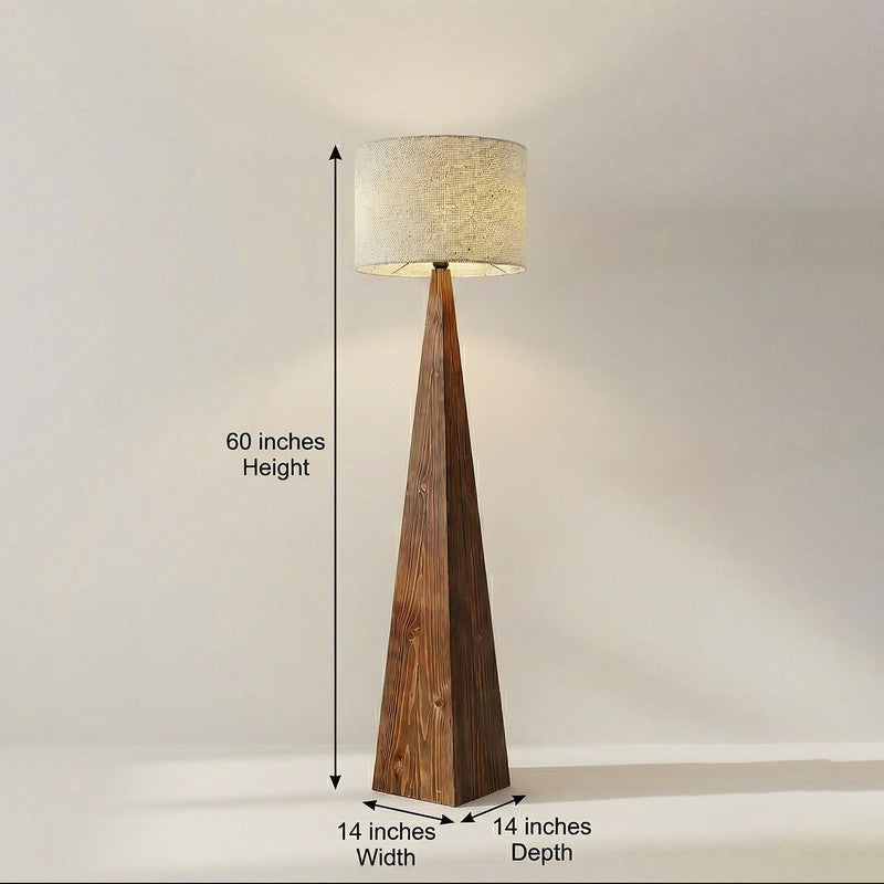 Gloriana Jute and Wood Floor Lamp media 9