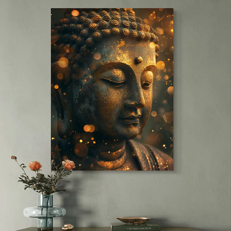Buddha's Aura Canvas Wall Painting media 6