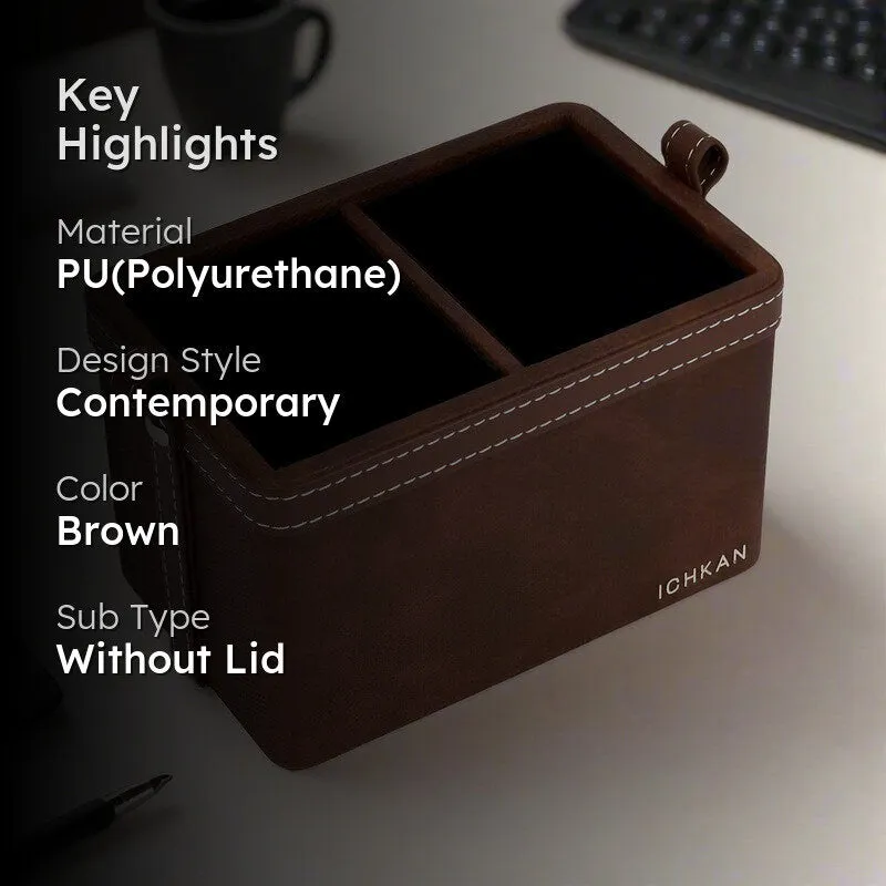 Wicka Dote Stationery Holder - Dark Brown media 2