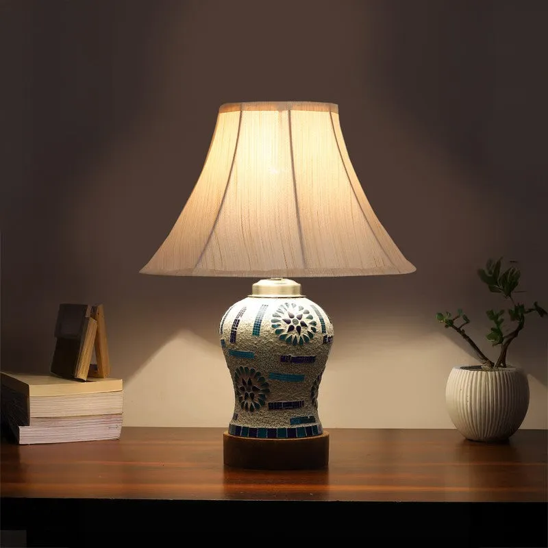 Rattanique Wooden Table Lamp - Multicolor media 1