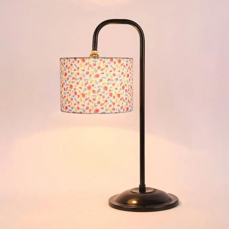 Dainty Floral Arch Fabric Table Lamp - Multicolor media 5