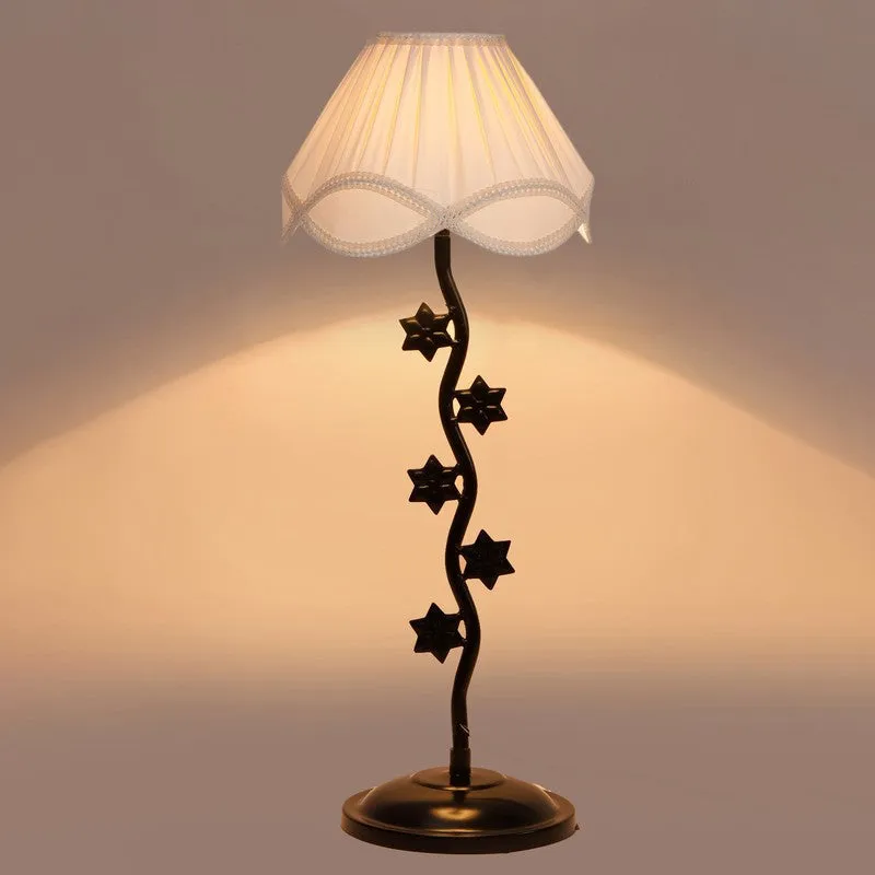 Nova Cotton Table Lamp With Iron Base - White media 1