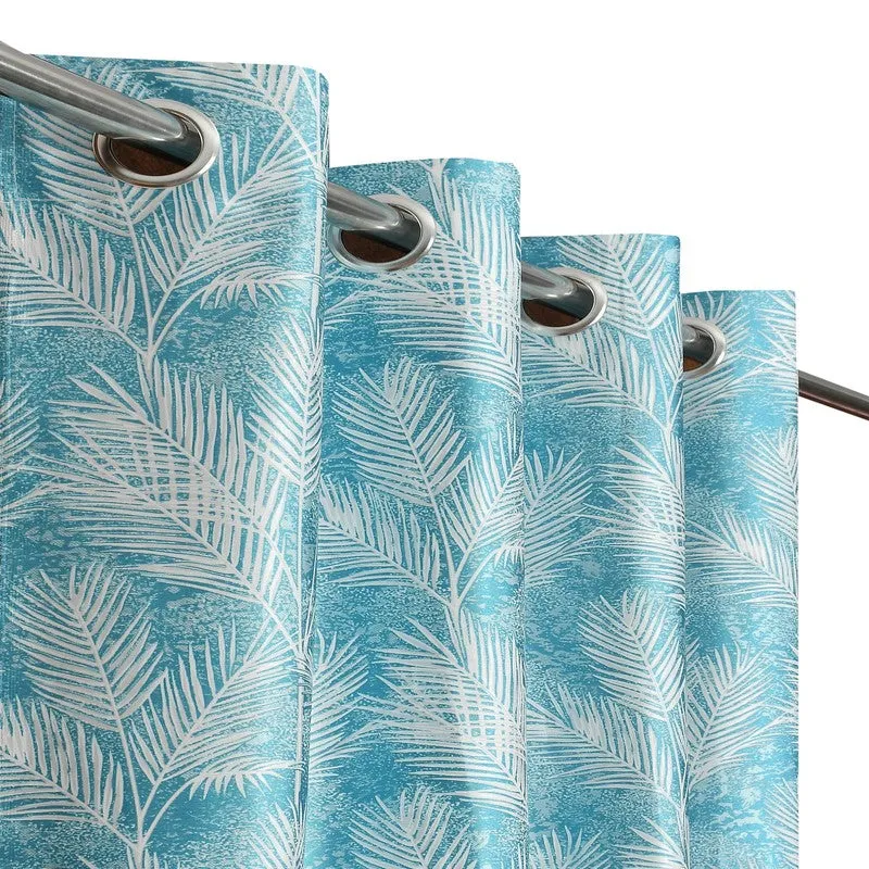 PureShade Printed Curtains (Blue) - Set Of Two media 3
