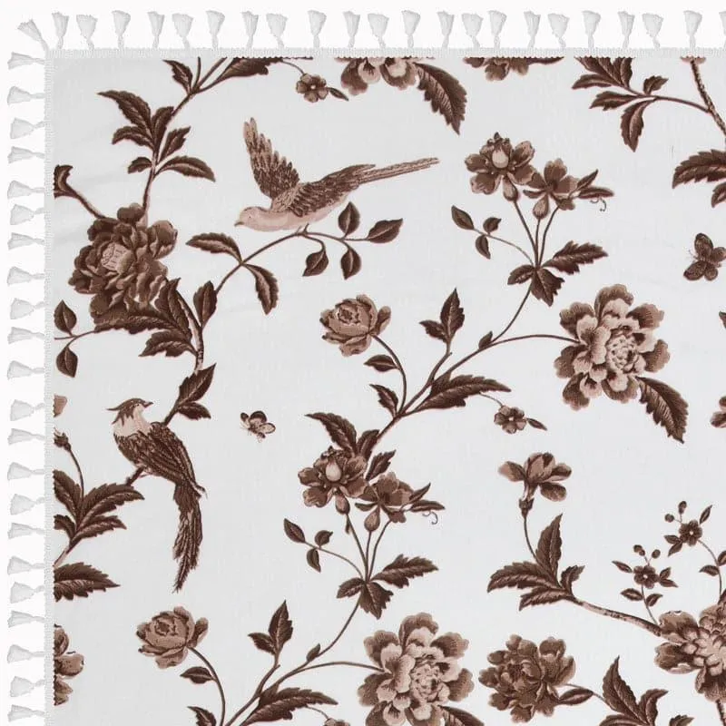 Vipasa Floral Table Cover - Brown media 5