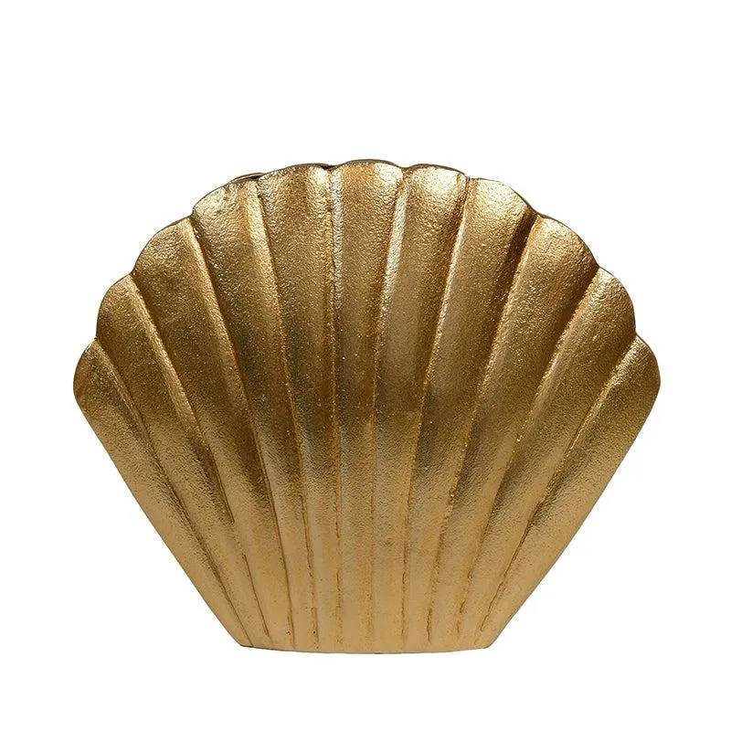 Oyster Treasure Vase - Antique Gold media 4